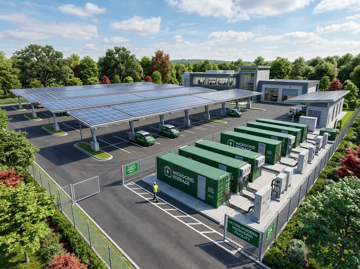 Industrial microgrid battery energy storage facility